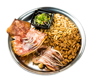 반건조오징어와땅콩